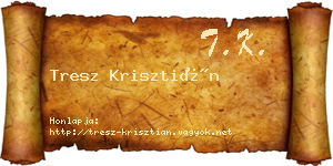 Tresz Krisztián névjegykártya